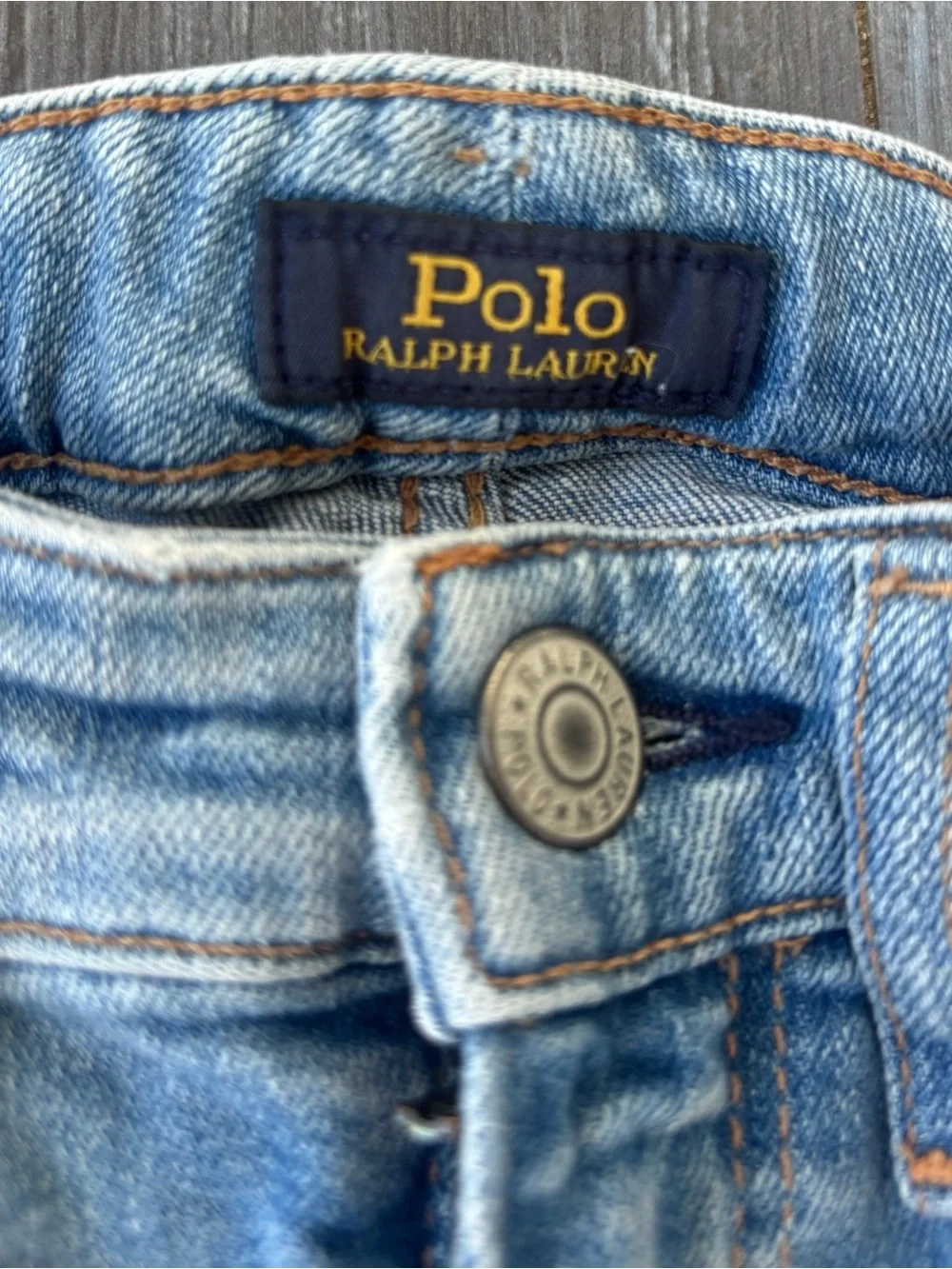 Polo by Ralph Lauren Girls Patchwork Flare Jeans Size 8